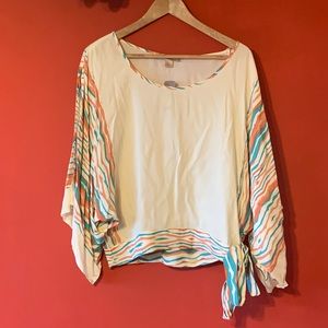 NWT Forever 21 Kimono Sleeve Side Tie Boho Blouse